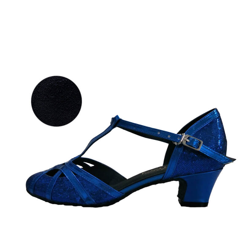blue ballroom shoes 5cm heel