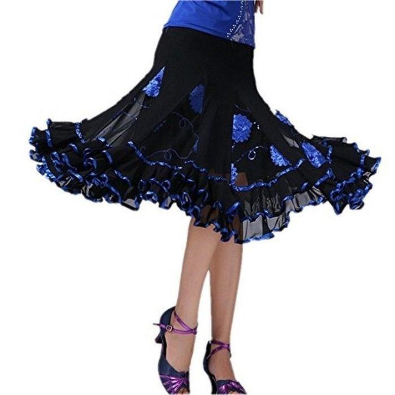 blue ballroom skirt