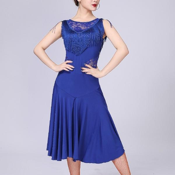 blue latin dress