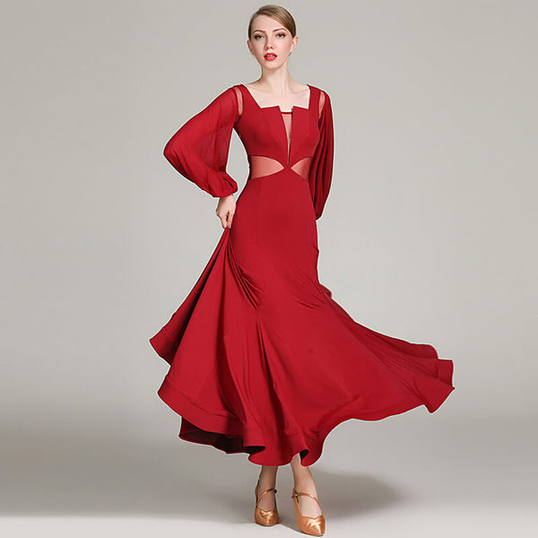 burgundy ballroom dress 2