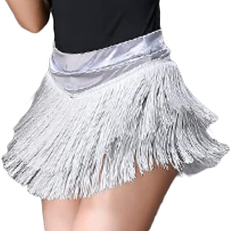 Girls Fringe Hip Tassel Latin Dance Skirt