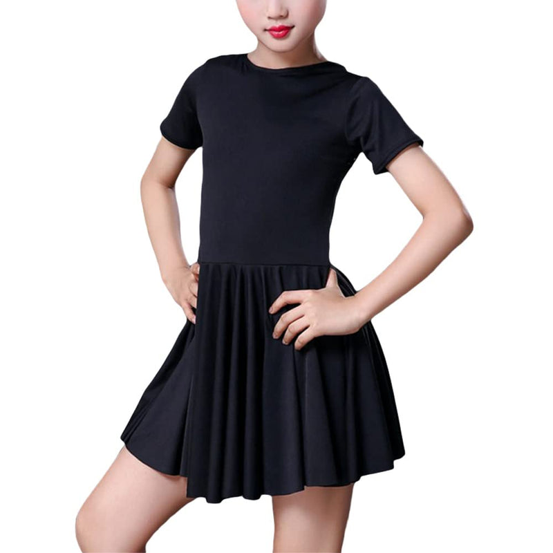 Mesh Stitching Ruffle Latin Dance Dress