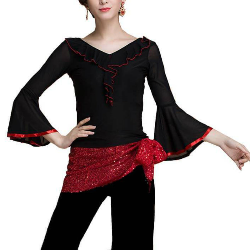 long sleeve dance top