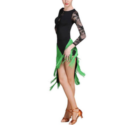Sheath Knee-Length Latin Dress with Tassels