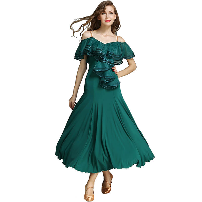 green ballroom dance dress 1
