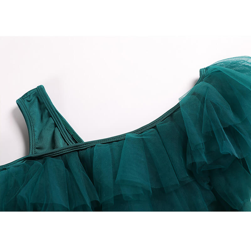 green ballroom dress details 1