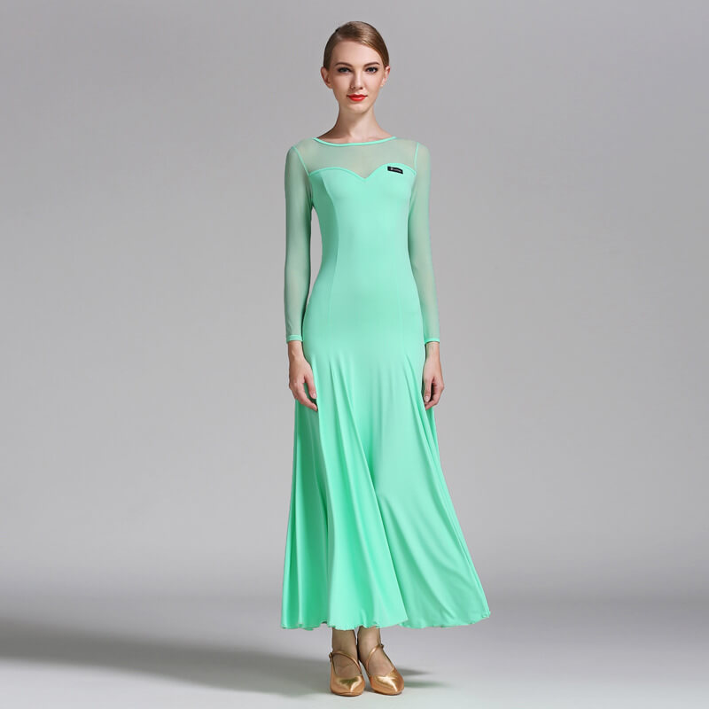 light green ballroom Dress