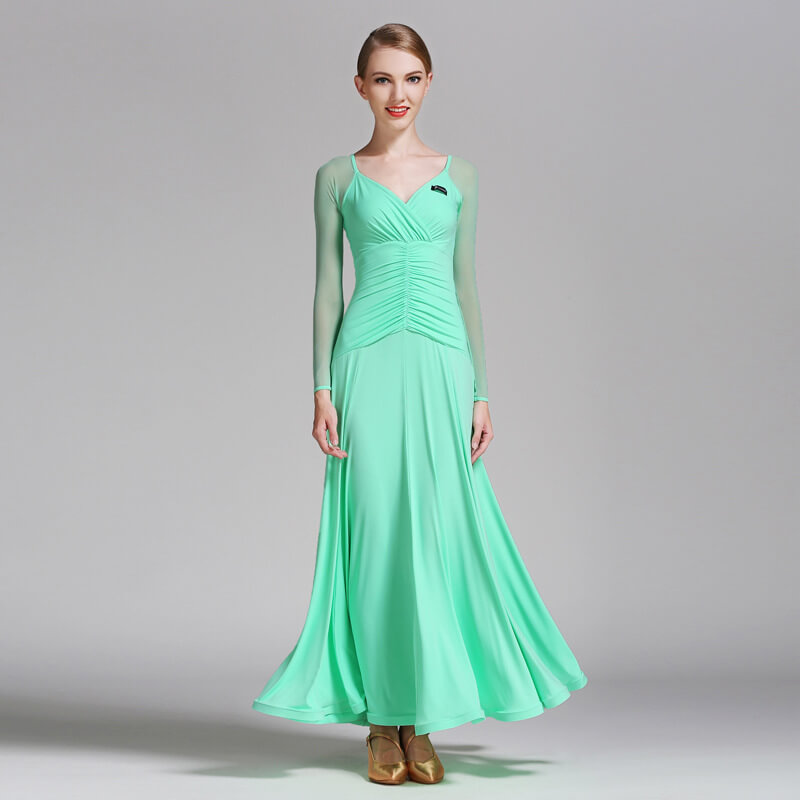 light green ballroom dress