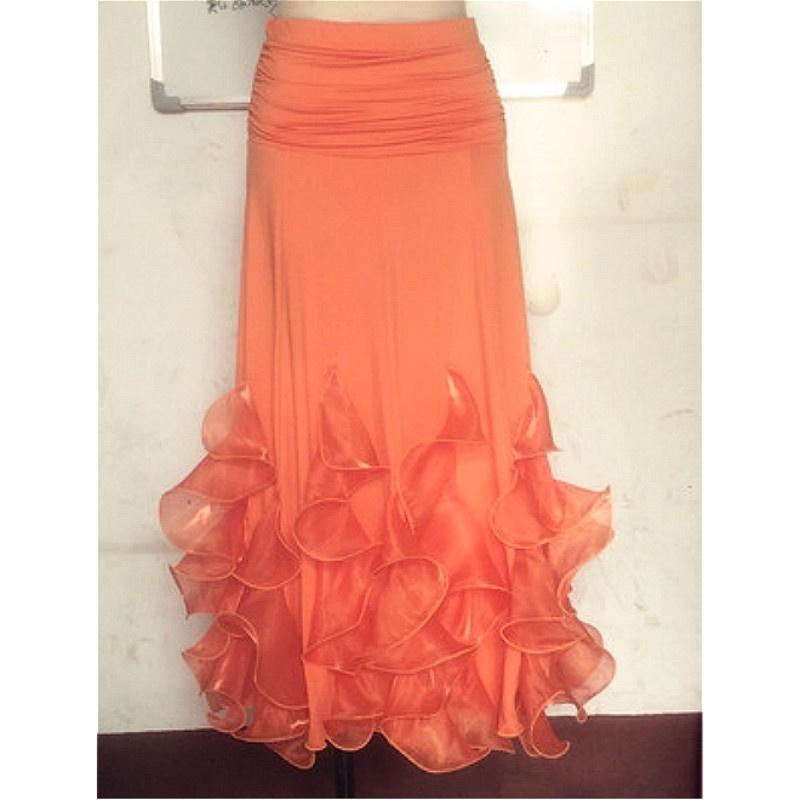 orange balloom dance skirt