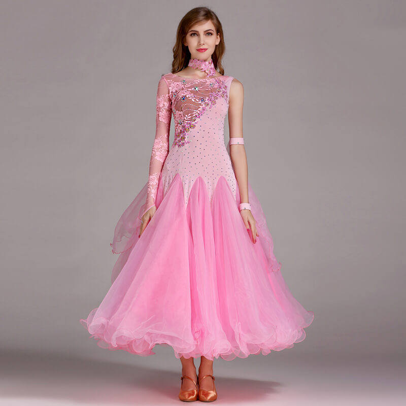 pink ballroom dance dress