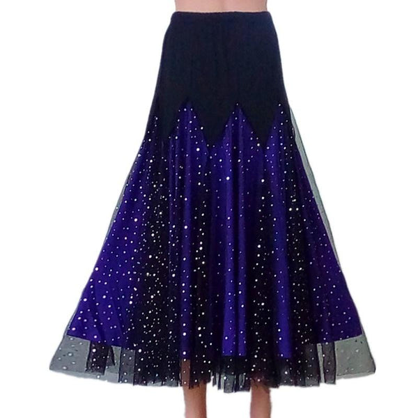 purple ballroom dance skirt