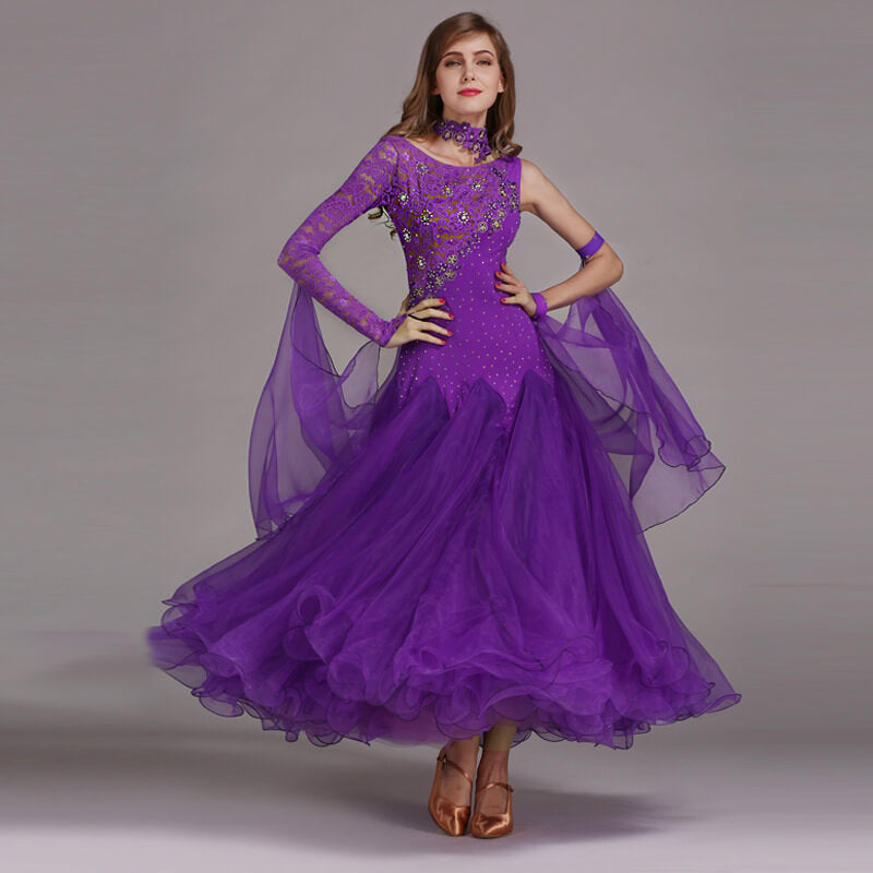 purple ballroom dress