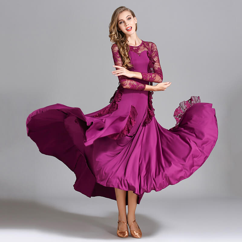 purple ballroom dress