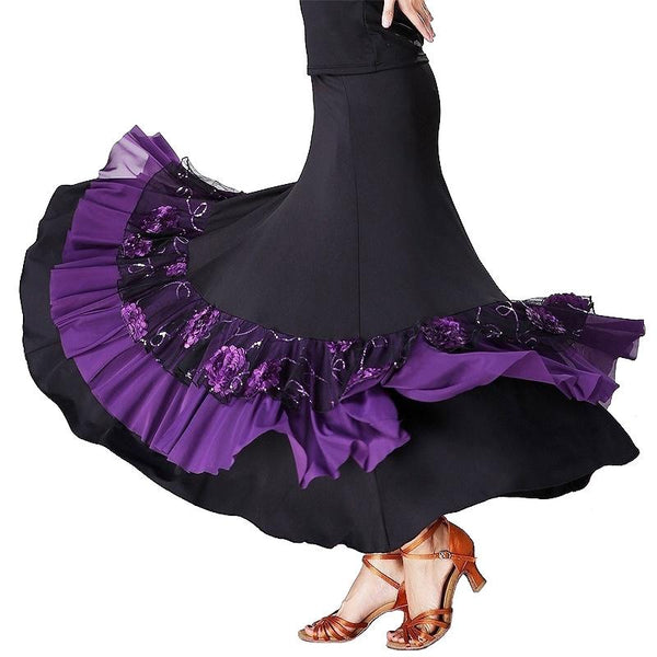 purple ballroom skirt