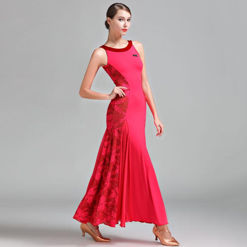 red ballroom dance dress 1