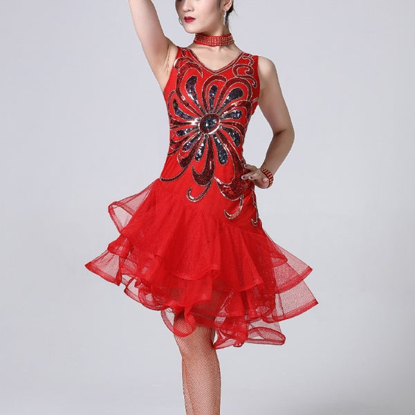 latin dress-red