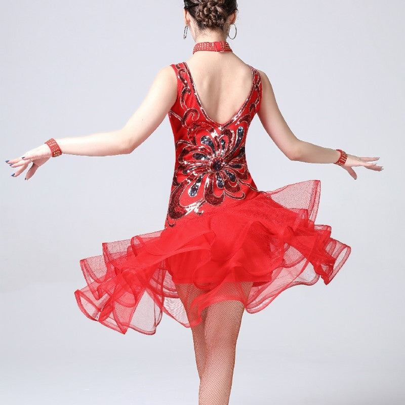 latin dress-red