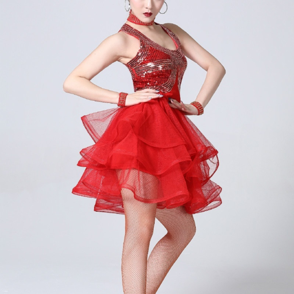 red latin dress