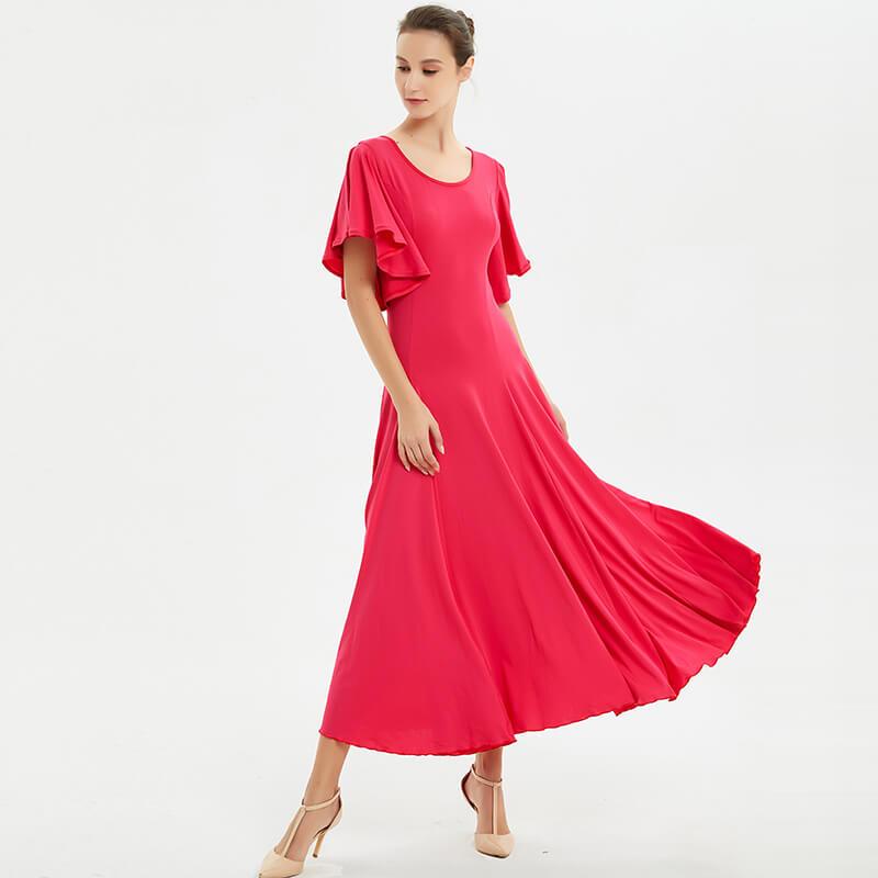 rose red ballroom dress