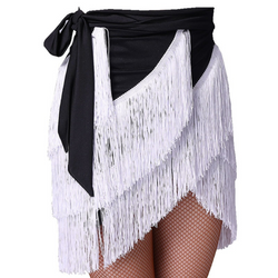 black white latin skirt
