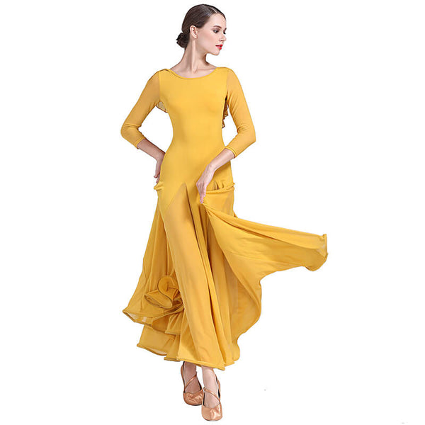 yellow ballroom dress